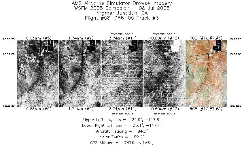 Image of selected bands from flight line 03