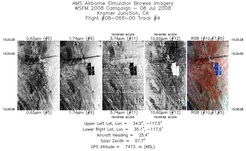 Image of selected bands from flight line 04