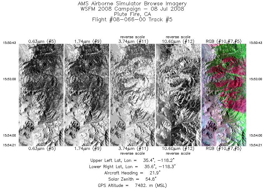 Image of selected bands from flight line 05