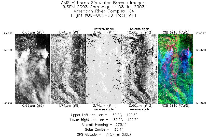 Image of selected bands from flight line 11