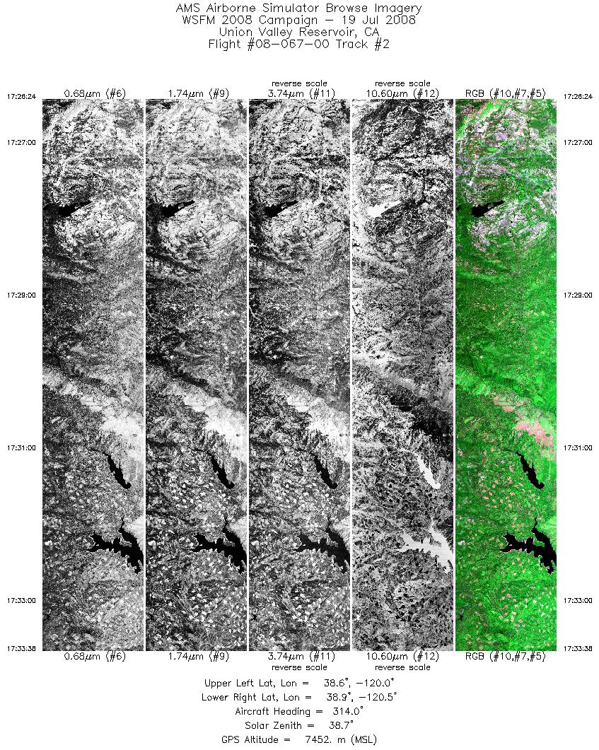 Image of selected bands from flight line 02