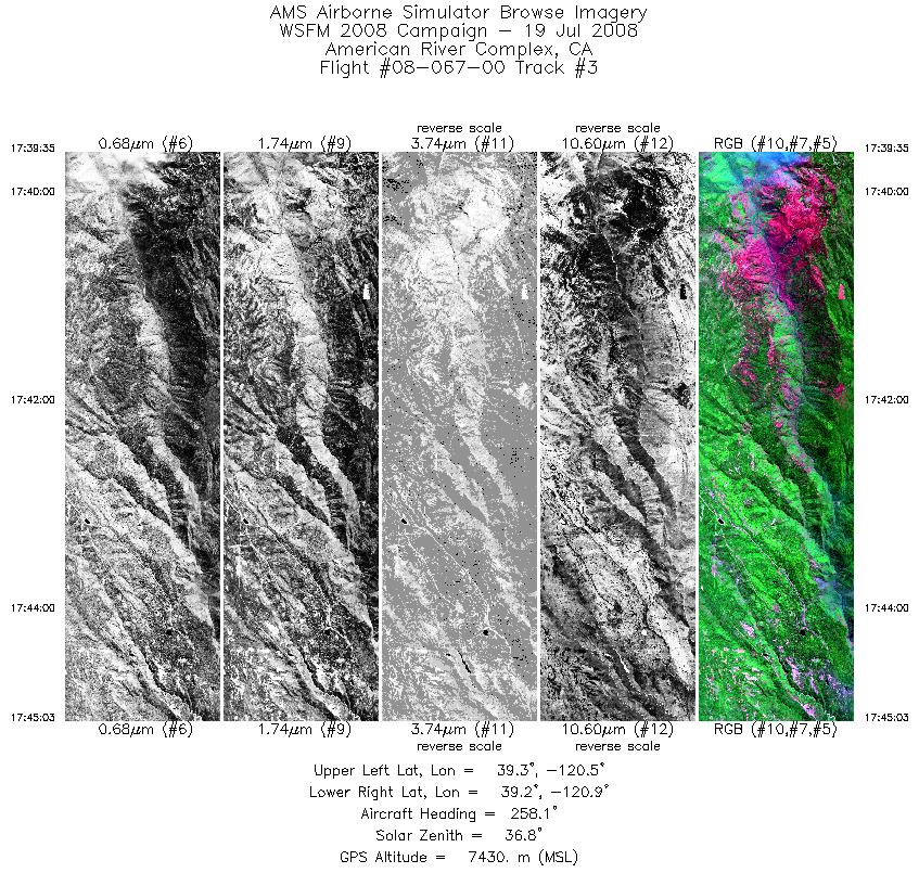 Image of selected bands from flight line 03