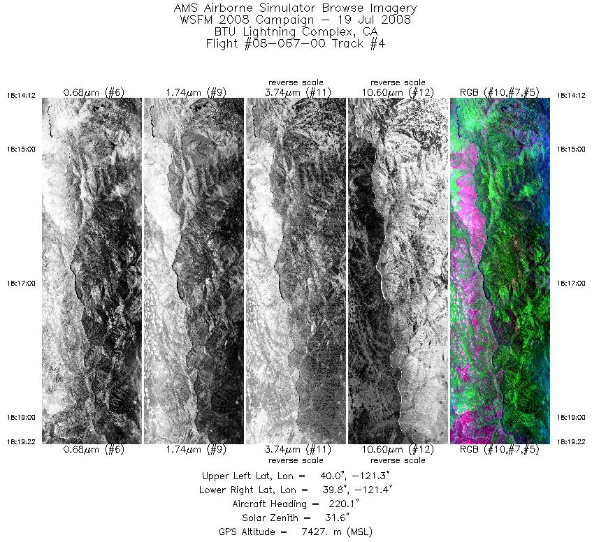 Image of selected bands from flight line 04