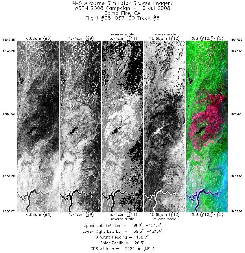 Image of selected bands from flight line 06