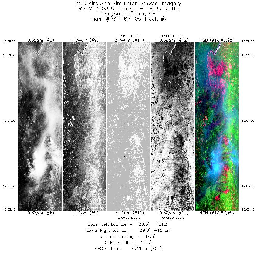 Image of selected bands from flight line 07