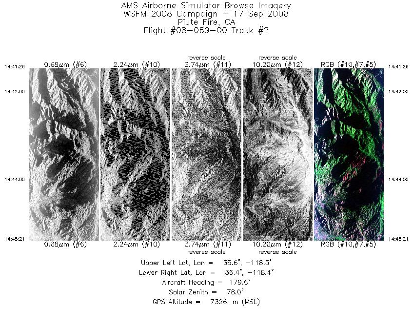 Image of selected bands from flight line 02