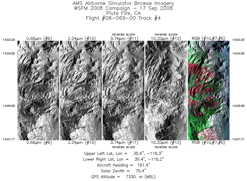 Image of selected bands from flight line 04