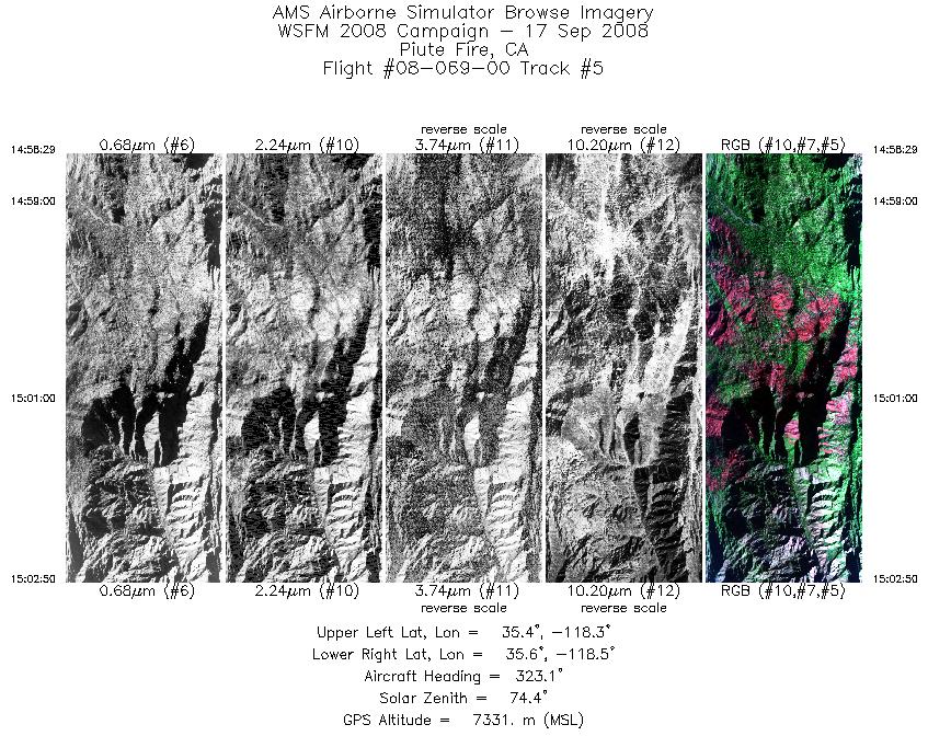 Image of selected bands from flight line 05