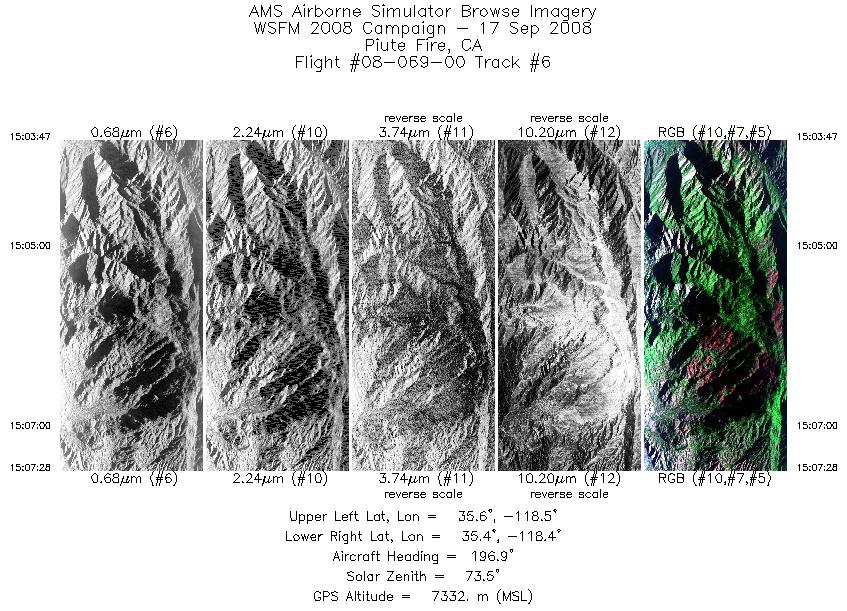 Image of selected bands from flight line 06