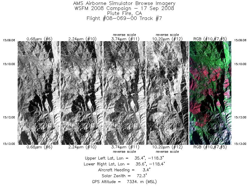 Image of selected bands from flight line 07