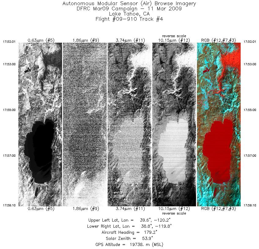 Image of selected bands from flight line 04