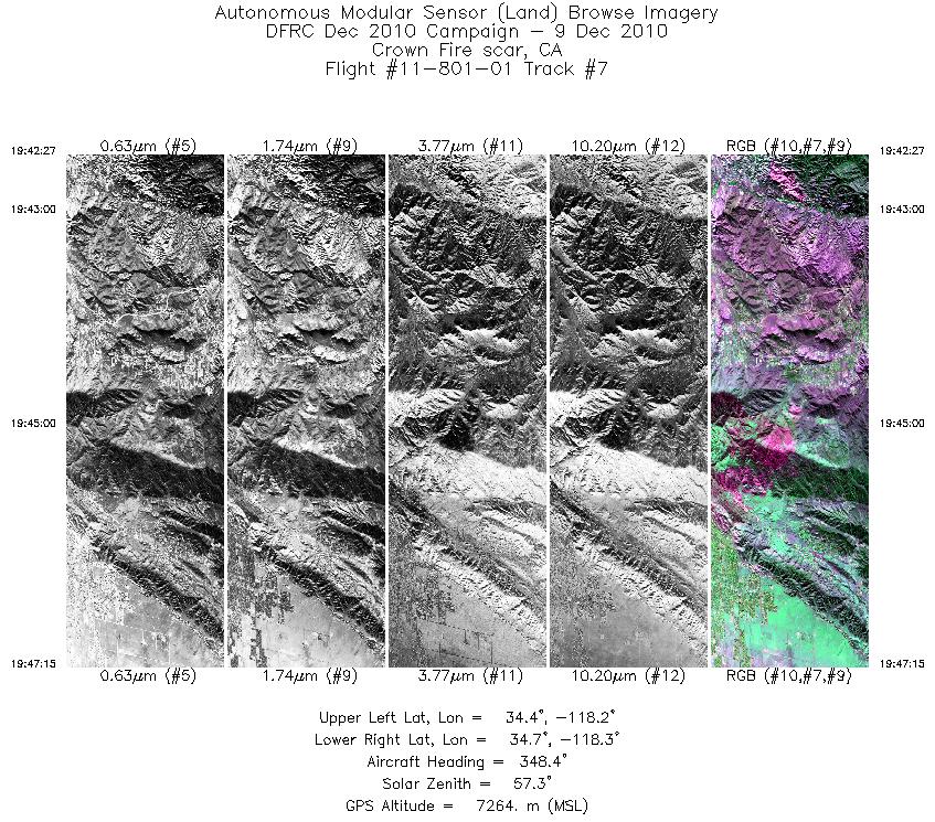 Image of selected bands from flight line 07