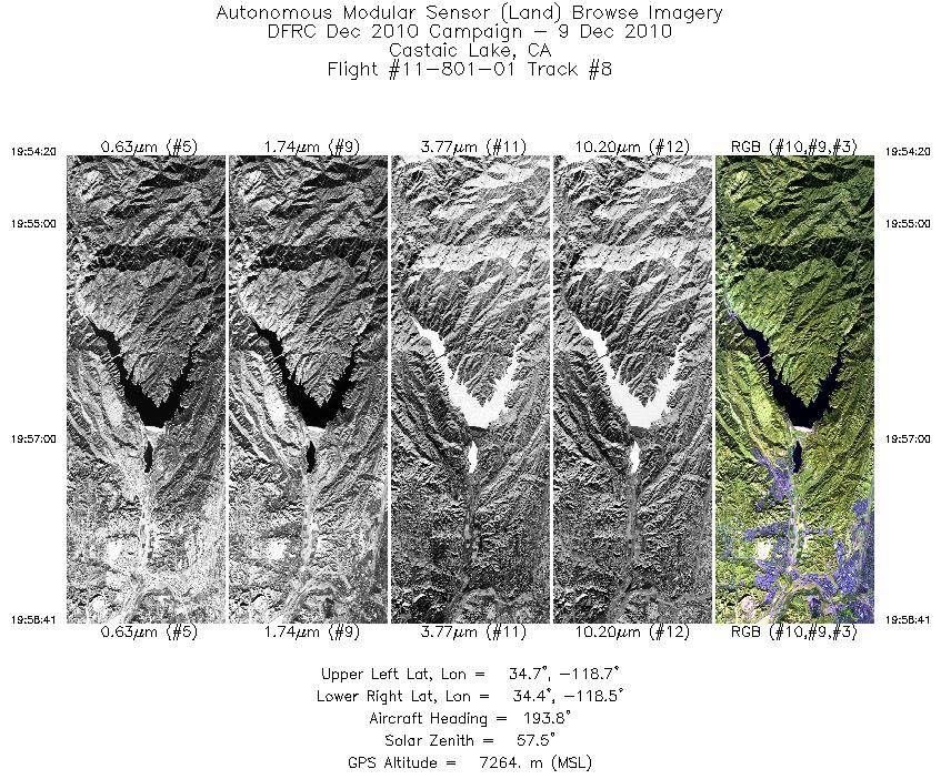 Image of selected bands from flight line 08