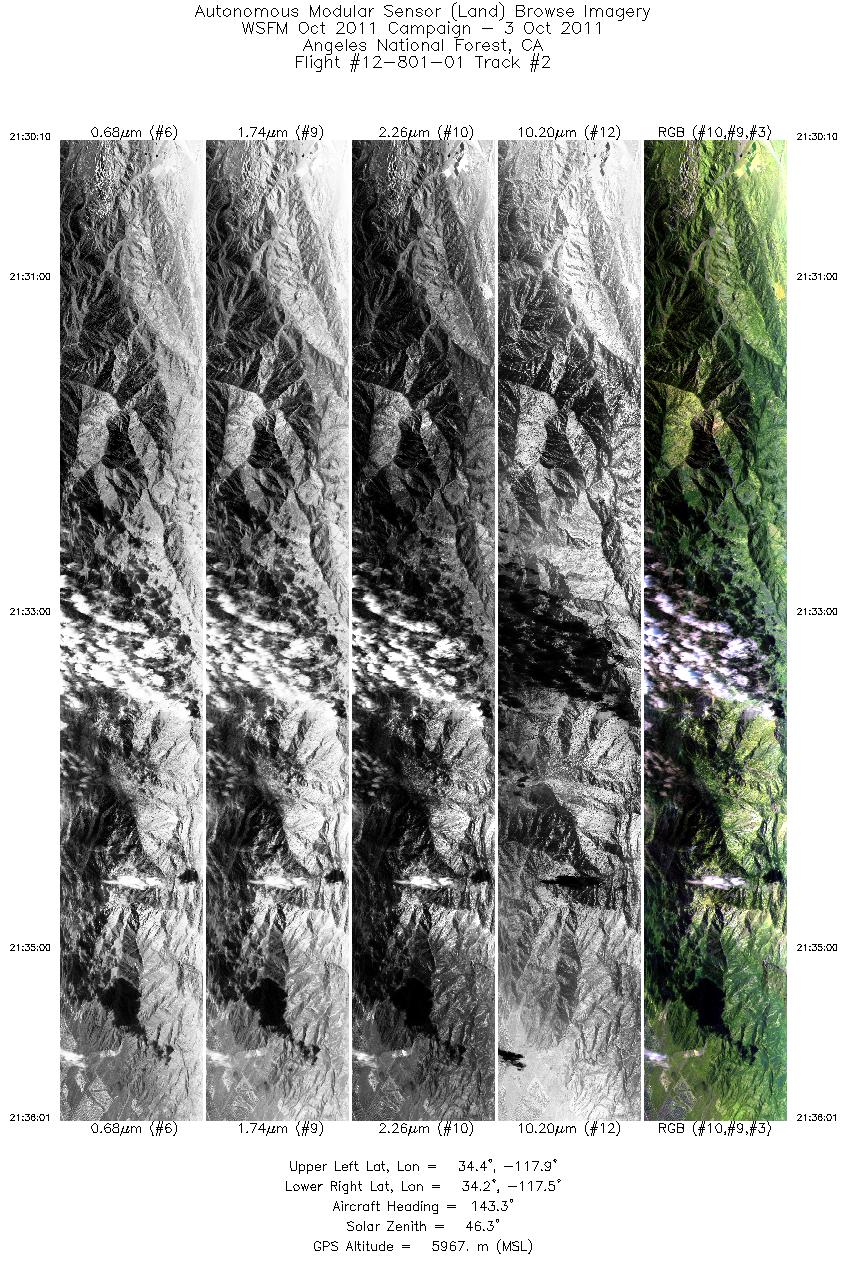 Image of selected bands from flight line 02