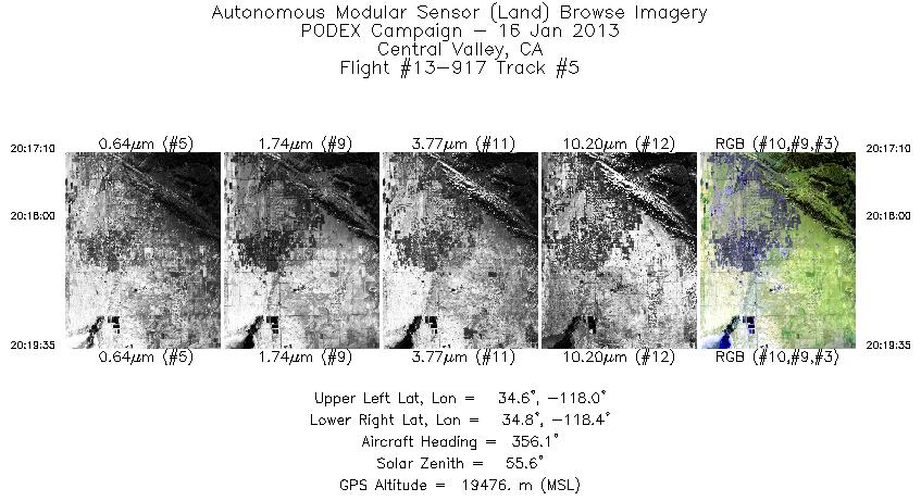 Image of selected bands from flight line 05