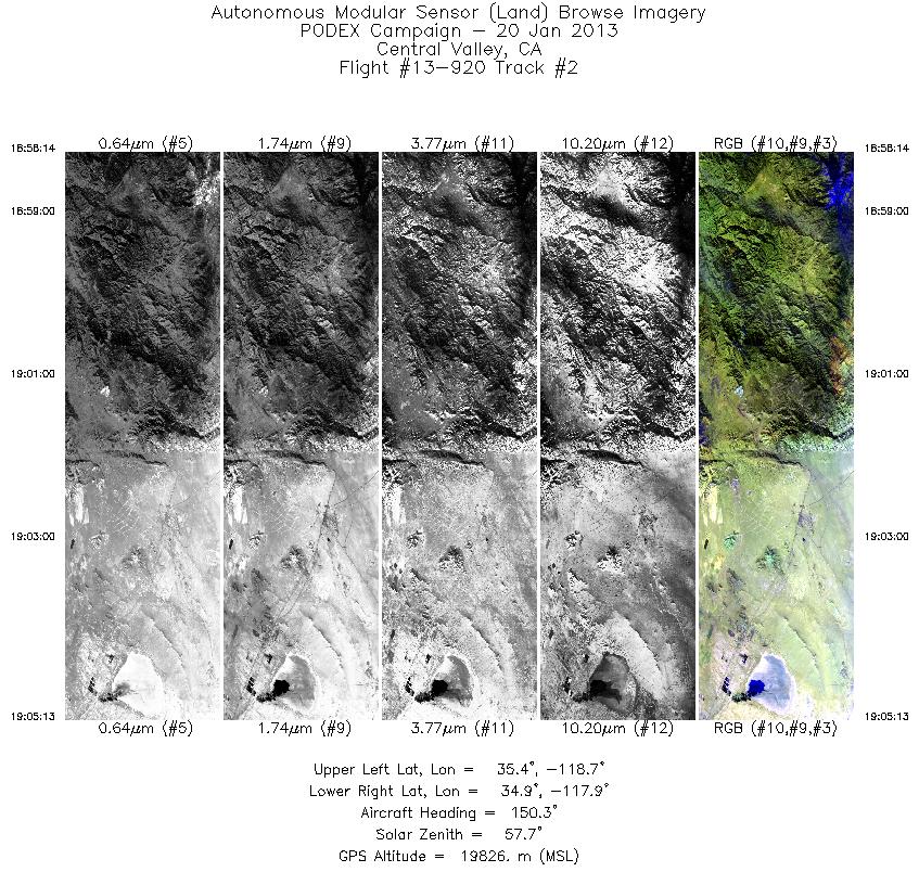 Image of selected bands from flight line 02