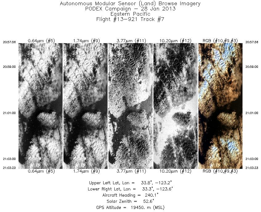 Image of selected bands from flight line 07