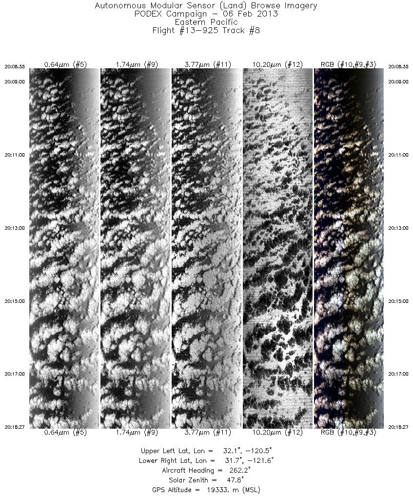 Image of selected bands from flight line 08