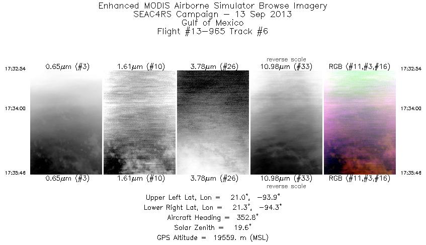 Image of selected bands from flight line 06