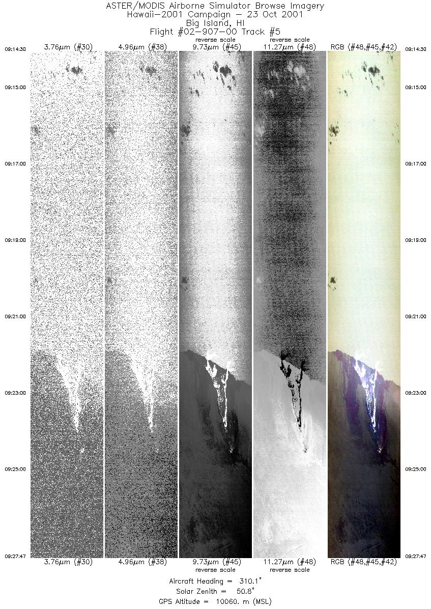 Image of selected bands from flight line 5