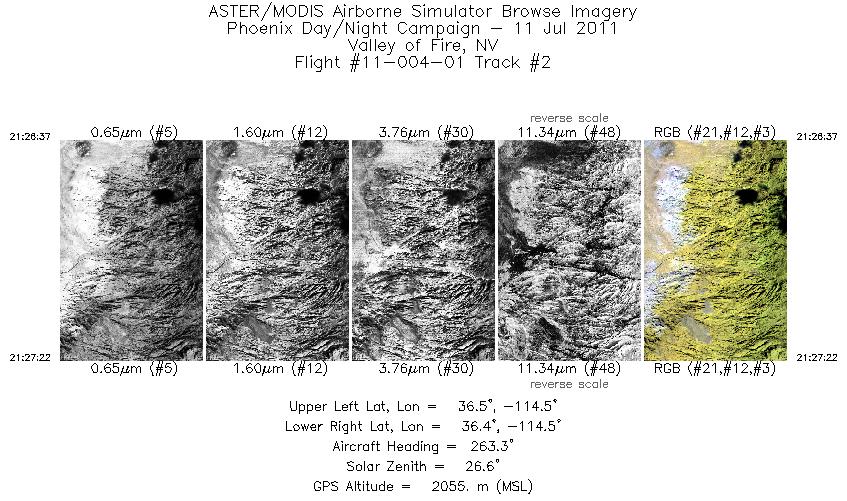 Image of selected bands from flight line 2