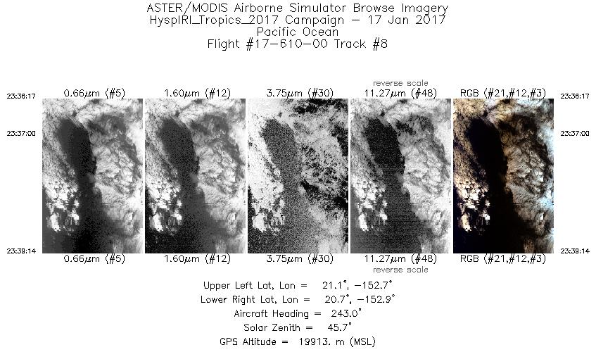 Image of selected bands from flight line 8