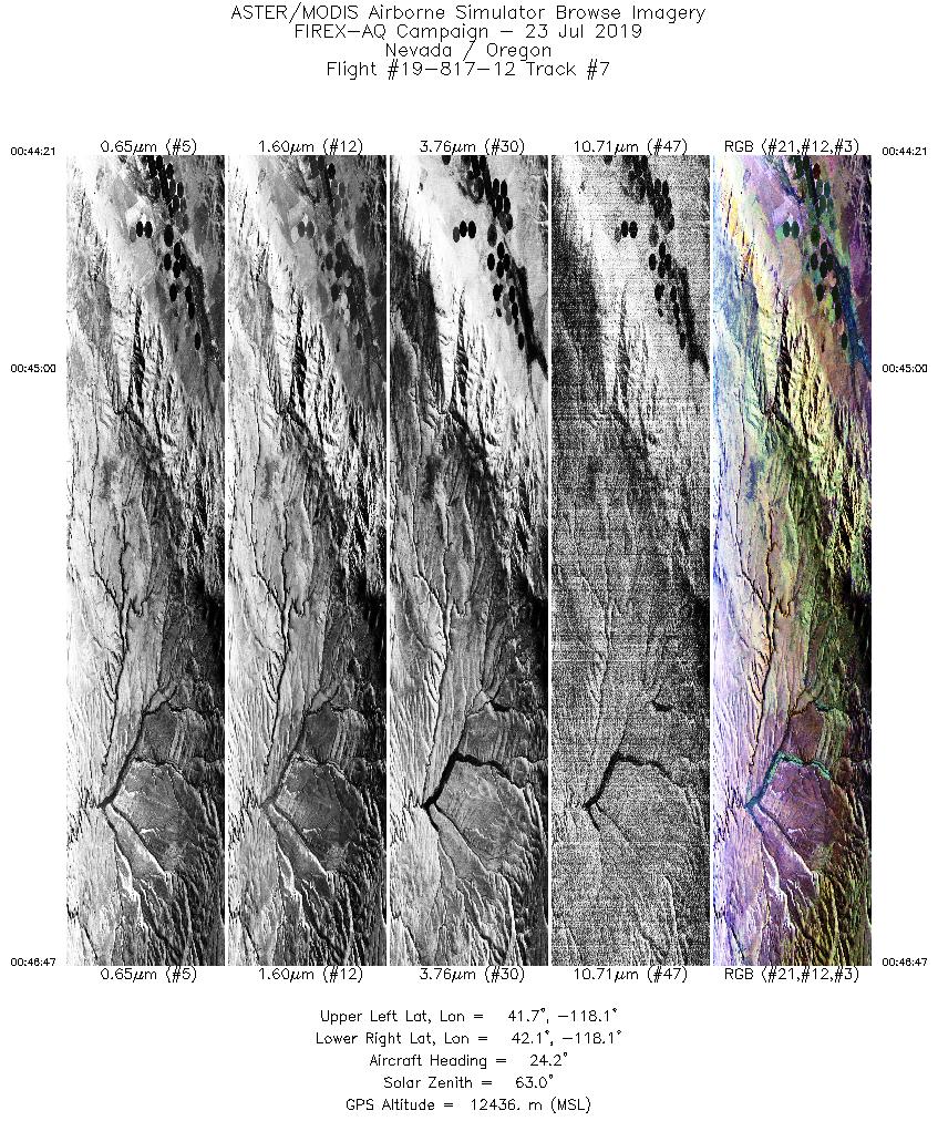 Image of selected bands from flight line 7