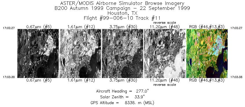 Image of selected bands from flight line 11